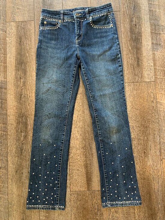 Denver Hayes Denim - Denver Hayes dark wash bedazzled jeans